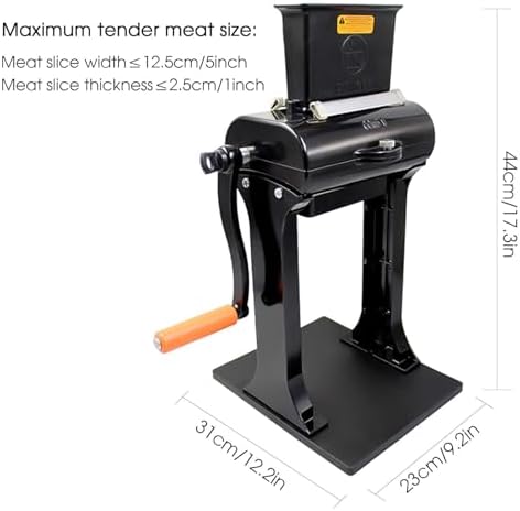 Commercial Meat Tenderizer, Heavy Duty Manual Tool for Tenderizing Steak, Beef, Turkey, Chicken,Vertical Design for Easy Use and Efficient Results
