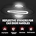 Zigeiya 8 PCS Car Door Bowl and Handle Protectors, Reflective Safety Warning Trim with Self-Adhesive, Waterproof Anti-Scratch Paint Protective Film, Universal Flexible Exterior Strip for Car (White)