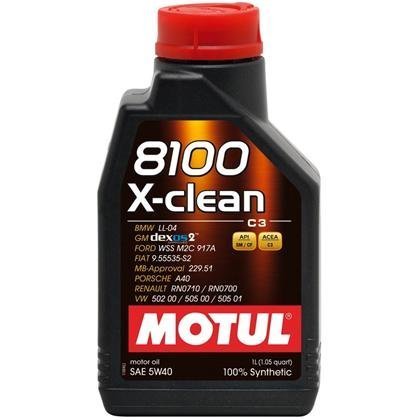 Motul 5 Liter 8100 5W40 X-CLEAN C3 -505 01-502 00-505 00-LL04-229.51-229.31-Porsche A40-FORD 917A-GM Dexos2