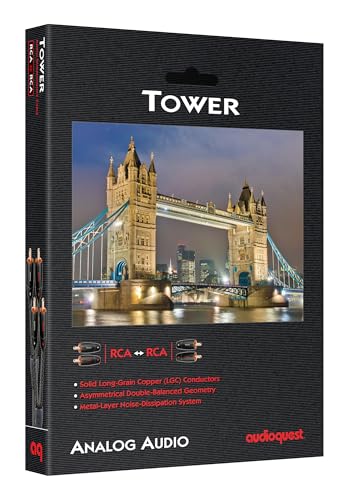 AudioQuest 0.6 m Tower RCA Audio Cables (1 m, 2 x RCA, 2 x RCA)
