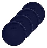 Pyrex Blue 7 Cup Round Storage Cover 7402-PC for Glass Bowls 4 Pack
