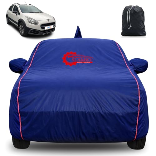 Image of 100% Waterproof Car Cover for Fiat Avventura | All-Weather, Dustproof & UV Protection | Heavy-Duty 3-Layer Fabric | Custom Fit with Mirror & Antenna Pocket | Navy Blue