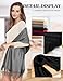 ZENUTA Winter Sarf for Womens, Solid Warm Scarves for Womens Lightweight, Fashion Long Shawls Wraps Pure Color, Cashmere Scarf Pashmina Shawls Wraps for Wedding Party Light Gray