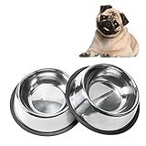Nass und trocken: Enthält 2 separate Hundenäpfe mit einem Fassungsvermögen von 800 ml, ideal für Futter, Preise oder Wasser. Geeignet für kleine und große Welpen und Hunde sowie Katzen oder Kätzchen.