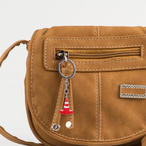 AOKWAWALIY Traffic Cone Keyring Small Keychain Pendant Lightweight Compact Bag Charm Unique Key Hanging Decor for Women Party - Image 2