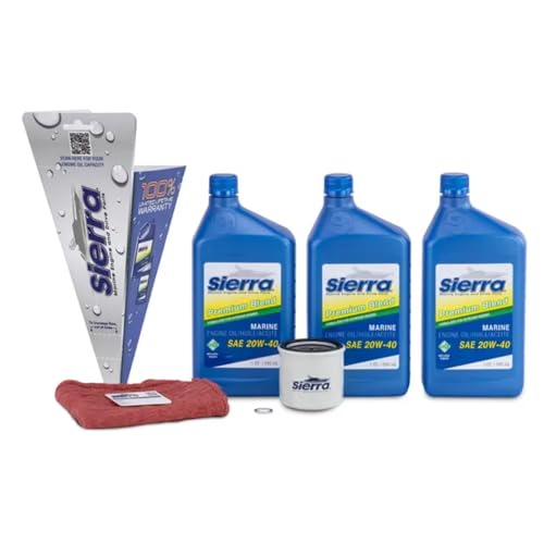 Kit de cambio de aceite Sierra 20W-40 para motores Yamaha miniatura 1