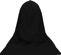 Vista 3 de Máscara de monja de látex aterradora con bufanda, disfraz de monja de terror, máscaras de cabeza completa para disfraces de Halloween, accesorios