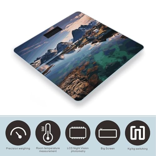 Báscula digital para baño Norway Islands altamente precisa miniatura 3