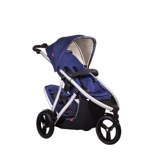 Phil and Teds Vibe V3 Stroller With Doubles Kit (Cobalt)