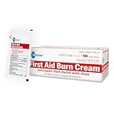 Globe First Aid Burn Cream 0.9g Packets, (10 Packets) Advanced First Aid Cream for Temporary Relief of Minor Burns, Cuts, and Scrapes (10 Packets)