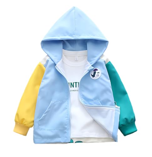 Vinmin Toddler Hooded Jacket Cartoon Dinosaur Zip Coat Little Girls Boys Jacket Thin Fashion for Spring Autumn2