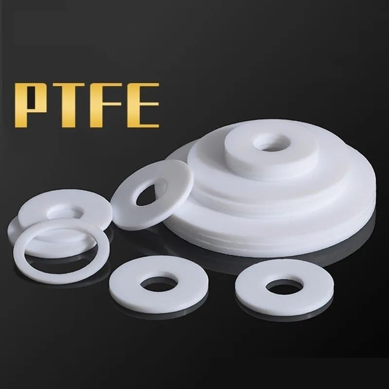 Podkładki płaskie PTFE, Białe uszczelki PTFE Plastikowa podkładka płaska o grubości 3 mm Uszczelka Przekładka typu O DN15 do DN200(76x122x3mm)