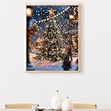 Dipingere con i numeri, per adulti, kit per pittura a olio fai da te 40 x 50cm Carino Albero Pittura con numeri, Adulti con 3 pennelli e vernice acrilica, Decora la casa Regalo PjY3742 N-D