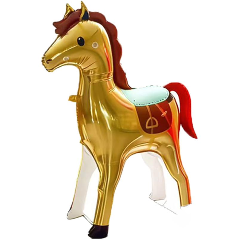 35 Inch Inflatable Horse Balloon, Self-Standing Large Foil Horse for Party Decorations, Adult Birthday, Themed Events (Malaysia 3)