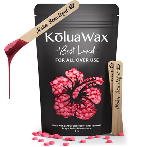 KoluaWax Wax Beads For Hair Removal All-Over Use, Dragon Fruit, 1...