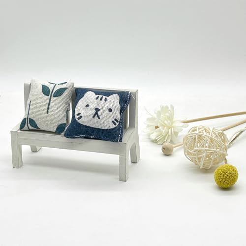 10pcs Miniature Sofa Pillow, 1:12 Scale Mini Cushions, Tiny House Sofa Bed Accessories Decoration Furniture Model Accessory (Random Pattern) - Thumbnail 5