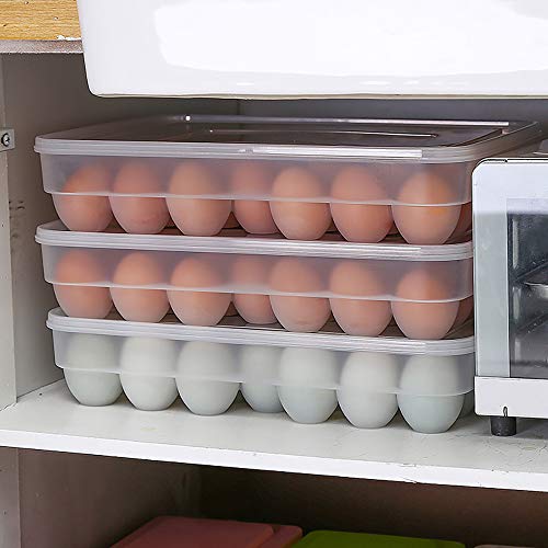 image for LucaSng 34 Grid Egg Crisper Food Container Egg Refrigerator Storage Bo