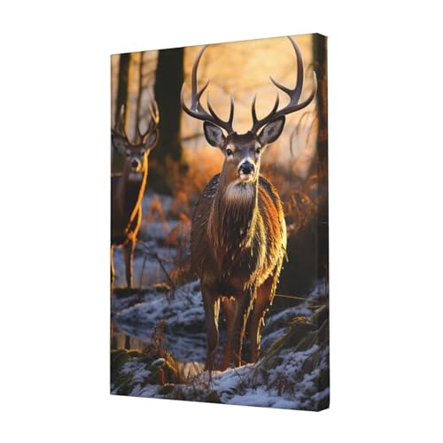 Impression sur toile de cerf HD 30x45 cm poster mural pour salon