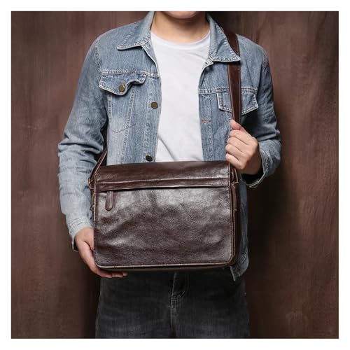 Briefcases Classic Flap Messenger Bag Casual Real Leather Shoulder Bag Men's Luxury Briefcase Crossbody3