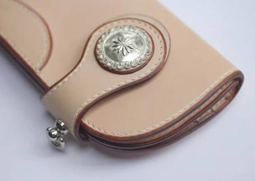 Amazon.co.jp: 二つ折り財布 6枚パーツ コンチョ折りたたみ 小物