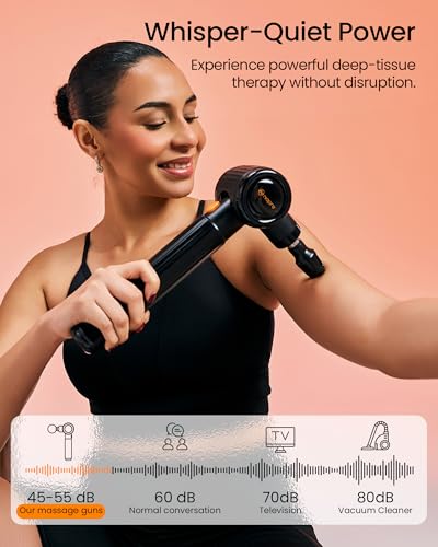 Napre Massage Gun with Heat and Red Light Therapy,Massage Gun Deep Tissue with Extended Handle & 3 Adjustable Angles,Handheld Percussion Muscle Massager for Back/Neck/Body Pain Relief with Case,Black - Image 8