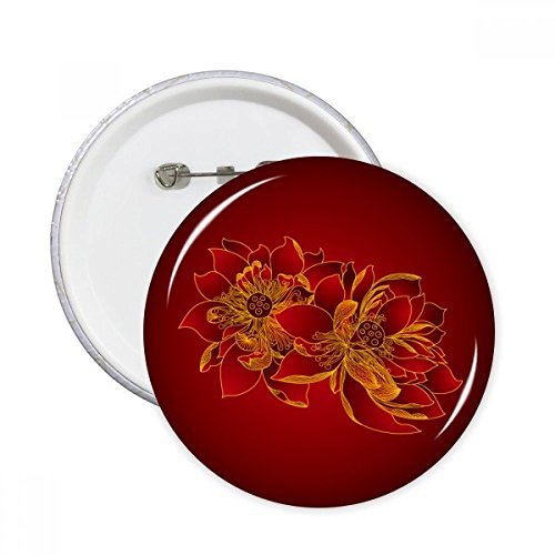 Fleur de lotus rouge pin's décoratif pour personnaliser vos vêtements et sacs