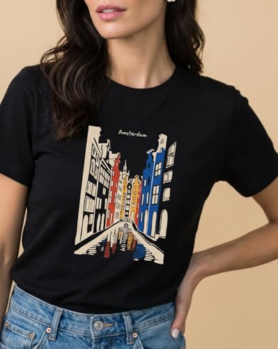 Image of Nobero Women's Graphic Printed T-Shirt | Regular Fit 180 GSM Cotton Tee for Women | Comfortable Round Neck Casual Wear