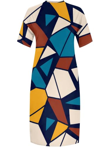 Image of PinkPatty Women's Plus Size Short Sleeve Maxi Dress Casual Loose V Neck Long Dress with Pockets