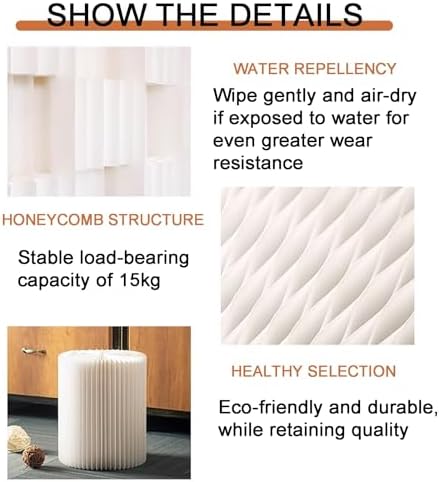 Folding Room Divider with Storage Shelf, Retractable Paper Partition for Home, Salon, Office, Studio, Exhibition - 160x400cm (63x158in) Space Separator