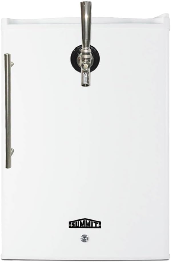 Summit 17" Mini Coffee Kegerator, Single Tap, Mini Keg, Tap Kit and 2.5 Gallon Keg Included - FF31L7FRTPC