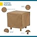 Duck Covers Essential Water-Resistant 26 Inch Square Patio Ottoman/Side Table Cover, Outdoor Ottoman Cover