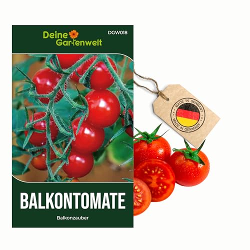 Balkontomaten rot Balkonzauber Samen - Solanum lycopersicum - Balkontomatensamen - Gemüsesamen - Saatgut für 15 Pflanzen