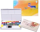🧑‍🎨【Sicurezza e atossicità】La nostra formula unica è realizzata con i pigmenti di colore più puri. Pitture non tossiche e insipide (testate ASTM) perfette per principianti e bambini, non preoccuparti dei pigmenti sul tuo corpo, puoi liberarti di goderti processo creativo.