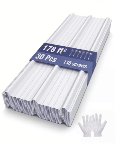 Image of GarveeLife Ribbed Metal Roofing Panels, 178 Ft