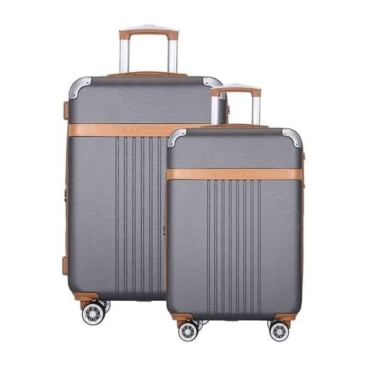 Kit 2 Malas De Viagem, Pequena E Média, Abs, Athena, Santino (Pequena E Media, Chumbo)