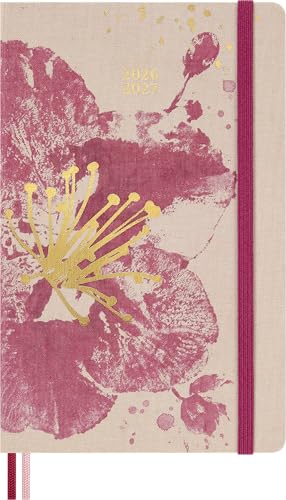Moleskine Agenda 18 Mesi 2026 2027 Sakura - Agenda Settimanale Copertina Rigida E Chiusura Elastica, Con Biglietti Di Auguri, Adesivi E Segnalibro A T