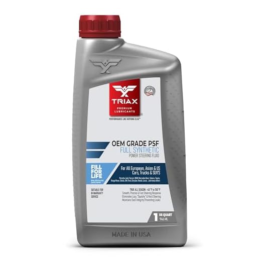 TRIAX OEM Grade PSF Power Steering Fluid, Synthetic, Universal, Arctic Grade -50 Cold Flow, Fits Most Asian, US, and European Cars, Full Synthetic with Esters, Widest Spec Application (1 Quart)
