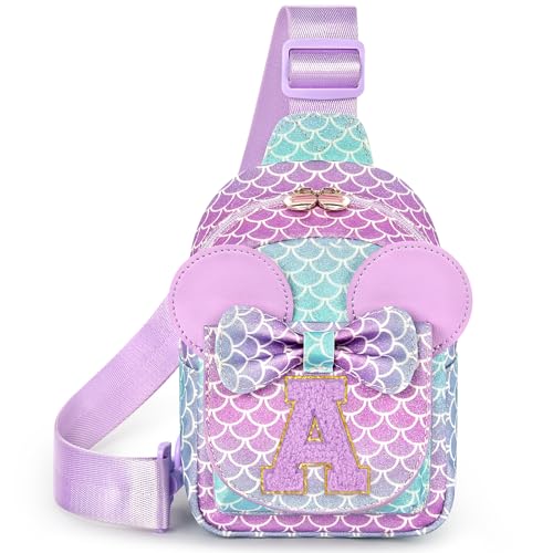 Image of Sling Bag for Girls Gift, Toddler Girl Toys, Blue Purple A | Cute Design, Adjustable Strap, Premium Durable Materials, Ideal Gift for Girls 4-6 for Birthdays, Christmas & Holidays