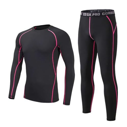 Kids Sports Base Layer Boys Girls Compression Shirt+Pants Quick Dry Gym Underwear Set