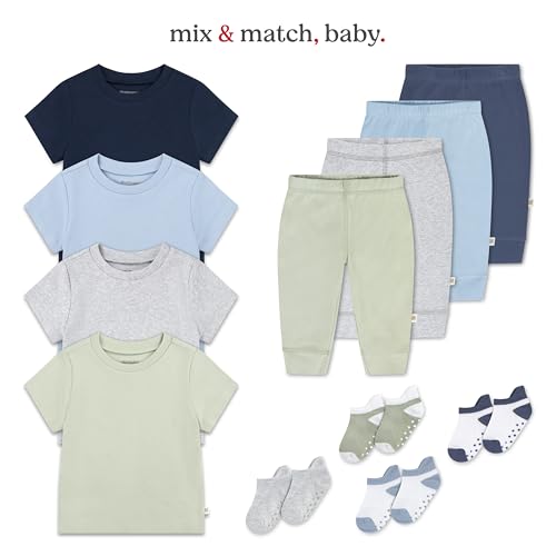 HUGGIES Unisex Baby 4-Pack Basic T-Shirt2