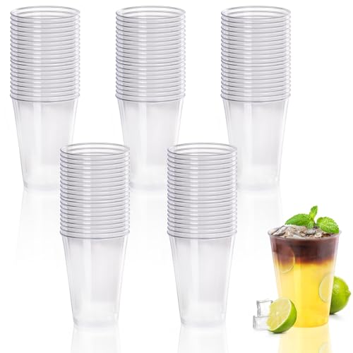 Gucass Lot de 100 gobelets en plastique rigide de 0,3 l - Réutilisables - Pour fête, anniversaire, mariage - 300 ml