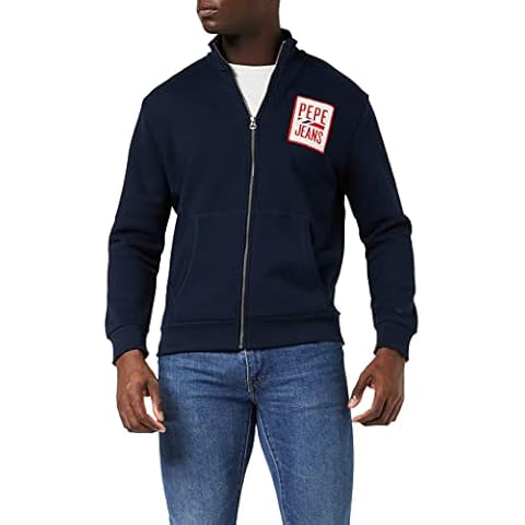 Pepe Jeans Hombre Prescott Zip Suéter Azul, M Cover
