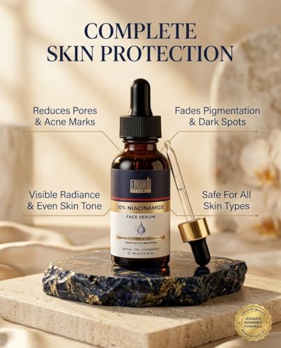 Image of 10% Niacinamide Face Serum, Minimizes Pores, Controls Oil, Fights Acne and Blemishes, 30ml