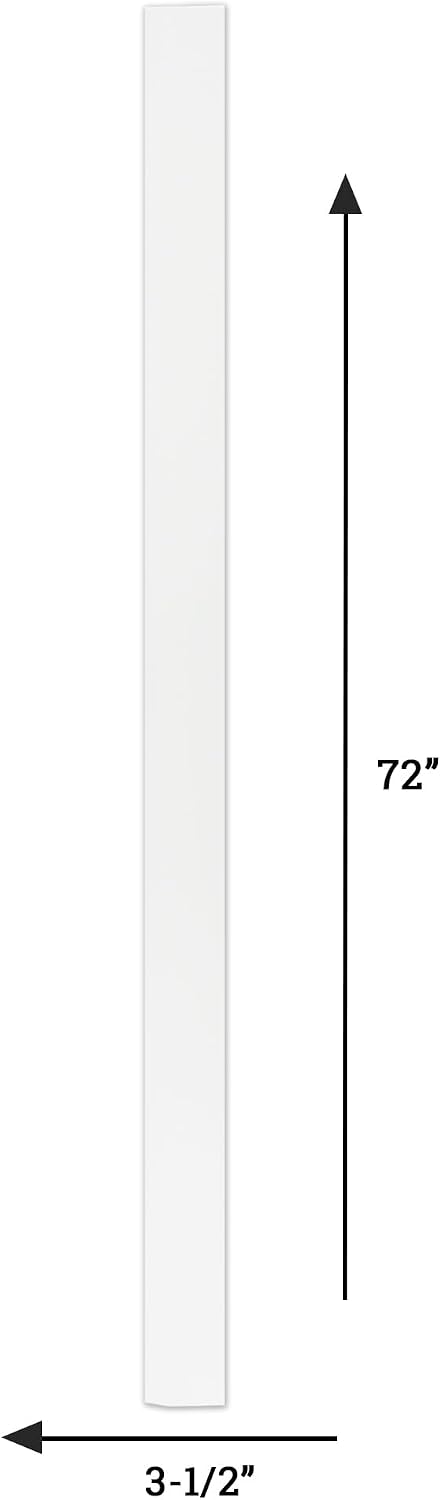 1/2" x 3-1/2" x 6' Primed Solid Poplar Board | Real American Hardwood | Use for Board & Batten, Moulding, Crafts, DYI, and Woodworking