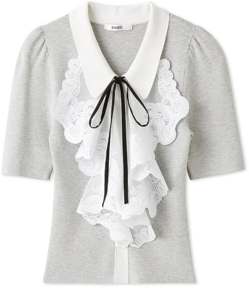 Amazon | [スナイデル] ラッフル刺繍ニットプルオーバー