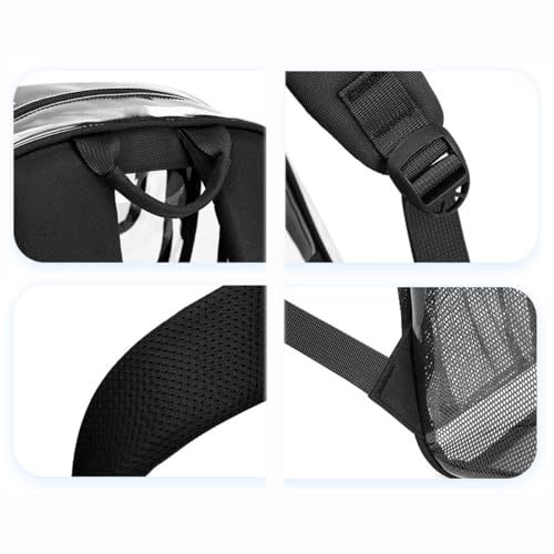 TPU Clear Backpack Heavy Duty, Clear Backpack Heavy Duty Stadium Approved Transparent Large Plastic, See-Through Bag (Purple)3