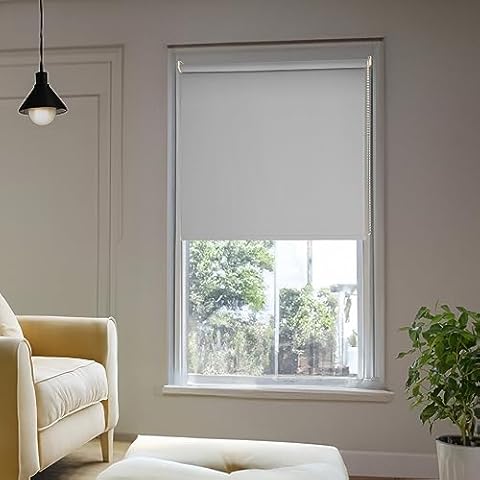 Blinds for Windows, Blackout Shades with Thermal Insulated, UV Protection Window Blinds for Home, Door, Kitchen, Bathroom (70" W x 68" L, Light Grey) Cover