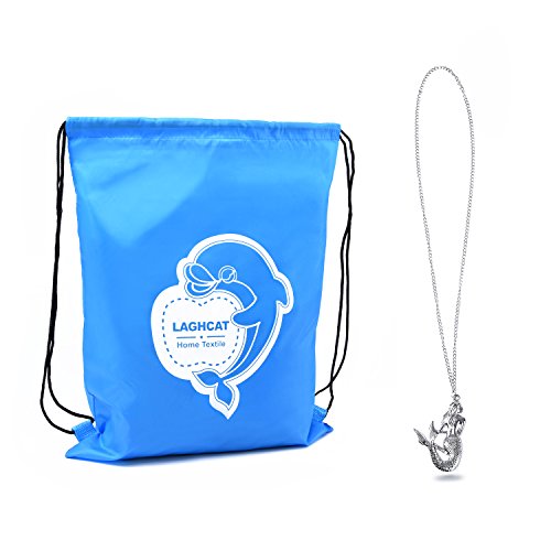 Laghcat Mermaid Tail Blanket Crochet Mermaid Blanket For Kids, Soft All Seasons Sleeping Blankets, Classic Pattern (56"X28", Blue) #TOP6