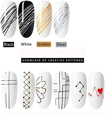 4 Colors Spider Gel for Nail Art,Painting Elastic Drawing Spider Gel Soak off UV LED Gel Polish,Nail Art DIY Gel Paint Design Point To Line Drawing And Painting Decoration Draw Silk Varnish