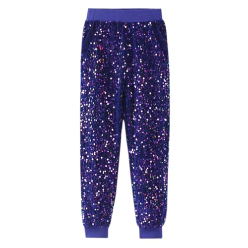 Image of WELAKEN Sequin Casual Pants for Girls with Lining Kids & Little Girl's Sparkling Trousers